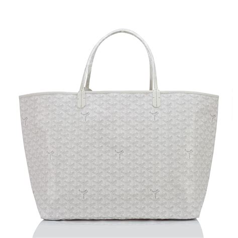 goyard chevron tote white.